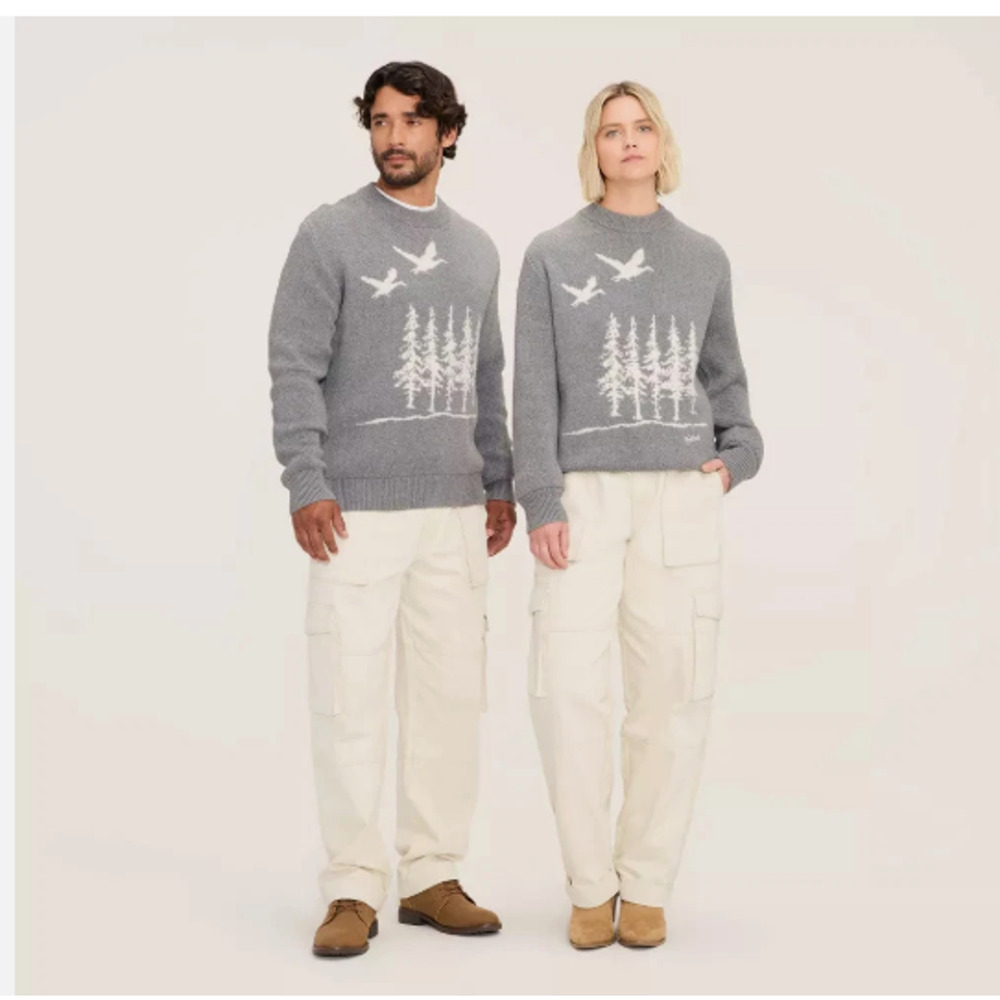 Woolrich Mid-Rise Straight Leg Slouchy Denim Cargo Pants XL Cream NWT Reg $55